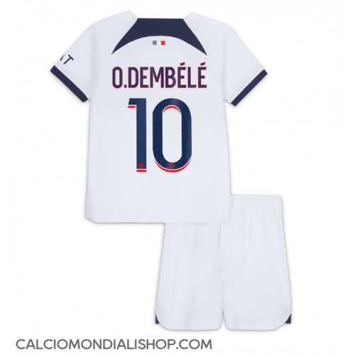 Maglie da calcio Paris Saint-Germain Ousmane Dembele #10 Seconda Maglia Bambino 2023-24 Manica Corta (+ Pantaloni corti)